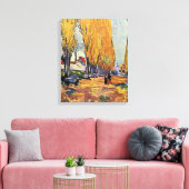 Les Alyscamps door Van Gogh. Herfstlandschap Canvas Afdruk (Insitu (Woonkamer))