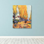 Les Alyscamps door Van Gogh. Herfstlandschap Canvas Afdruk (Insitu (Houten vloer))