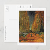 Les Alyscamps door Vincent van Gogh. Herfst, herfs Briefkaart (Voorkant / Achterkant)