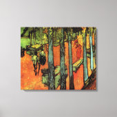 Les Alyscamps, herfstbladeren door Vincent van Gog Canvas Afdruk (Voorkant)