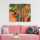 Les Alyscamps, herfstbladeren door Vincent van Gog Canvas Afdruk (Insitu (Woonkamer))