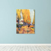 Les Alyscamps van Van Gogh. Autumn landschap Canvas Afdruk (Insitu (Houten vloer))