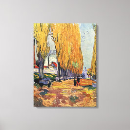 Les Alyscamps van Van Gogh. Autumn landschap Canvas Afdruk