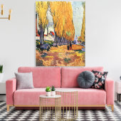 Les Alyscamps van Van Gogh. Autumn landschap Canvas Afdruk (Insitu (Woonkamer))