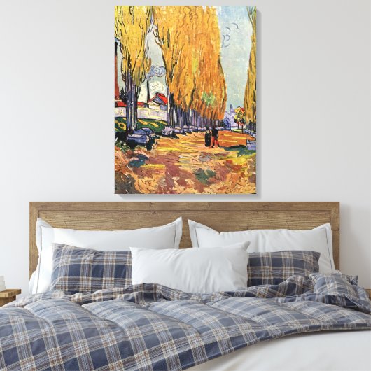 Les Alyscamps van Van Gogh. Autumn landschap Canvas Afdruk (Insitu (Slaapkamer))