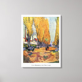 Les Alyscamps van Van Gogh. Autumn landschap Canvas Afdruk