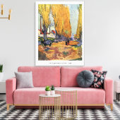Les Alyscamps van Van Gogh. Autumn landschap Canvas Afdruk (Insitu (Woonkamer))