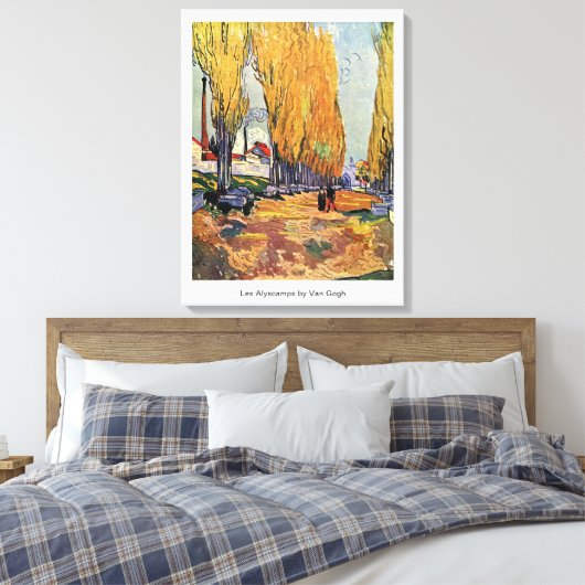 Les Alyscamps van Van Gogh. Autumn landschap Canvas Afdruk (Insitu (Slaapkamer))