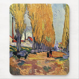 Les Alyscamps van Van Gogh. Autumn landschap Muismat