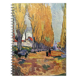 Les Alyscamps van Van Gogh. Autumn landschap Notitieboek