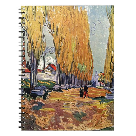 Les Alyscamps van Van Gogh. Autumn landschap Notitieboek (Voorkant)