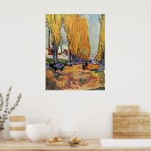 Les Alyscamps van Van Gogh. Autumn landschap Poster (Keuken)