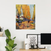 Les Alyscamps van Van Gogh. Autumn landschap Poster (Thuiskantoor)