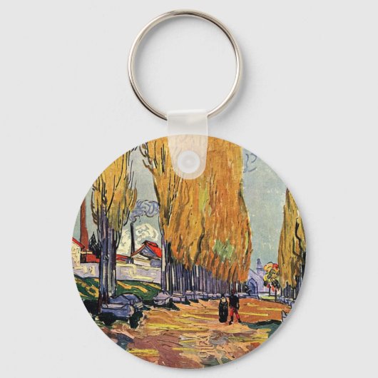 Les Alyscamps van Van Gogh. Autumn landschap Sleutelhanger (Voorkant)
