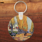 Les Alyscamps van Van Gogh. Autumn landschap Sleutelhanger (Voorkant)