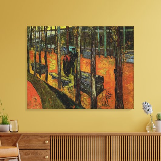 Les Alyscamps, Vincent van Gogh Canvas Afdruk (Insitu (Woonkamer))