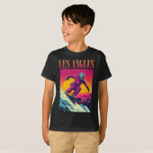 Les Angles France Retro Snowboard T-shirt (Voorkant volledig)