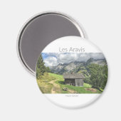 Les Aravis, Haute-Savoie ronde magneet (Voorkant / Achterkant)