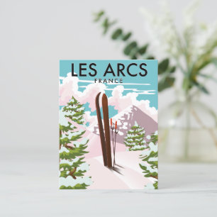 Les Arcs France reisski Briefkaart