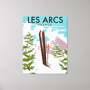Les Arcs France reisski Canvas Afdruk