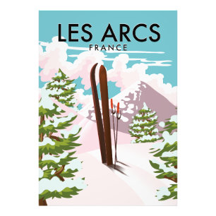 Les Arcs France reisski Foto Afdruk