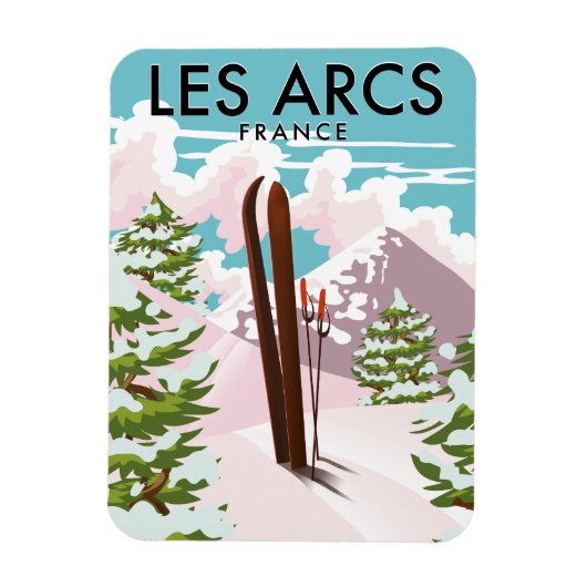 Les Arcs France reisski Magneet (Verticaal)