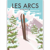 Les Arcs France reisski Sticker (Voorkant)