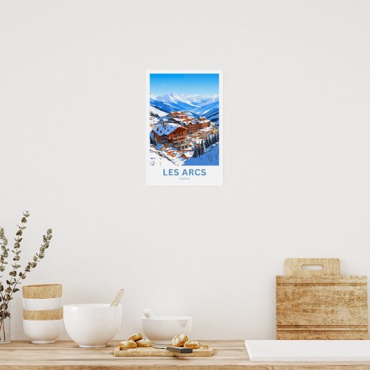 Les Arcs Frankrijk Reisprint Poster (Keuken)