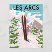 Les Arcs Frankrijk reizen ski Briefkaart (Voorkant)
