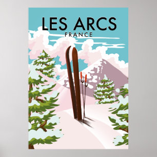 Les Arcs Frankrijk reizen ski Poster