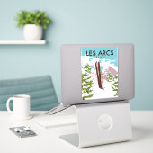 Les Arcs Frankrijk reizen ski Sticker (Laptop op bureau)