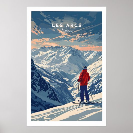 Les Arcs Reisposter - Frankrijk 1 Poster (Voorkant)