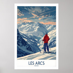 Les Arcs Ski Print - Frankrijk 1
