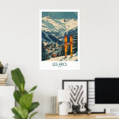 Les Arcs Wandkunst - Frankrijk 1 Poster (Thuiskantoor)