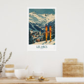 Les Arcs Wandkunst - Frankrijk 1 Poster (Keuken)