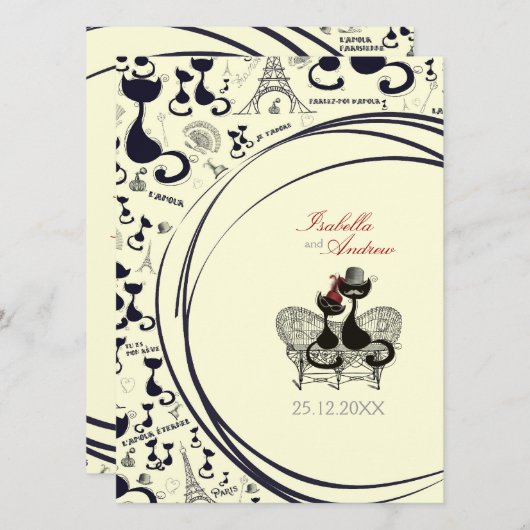 Les Aristochats Noirs - franse passie Kaart (Voorkant / Achterkant)