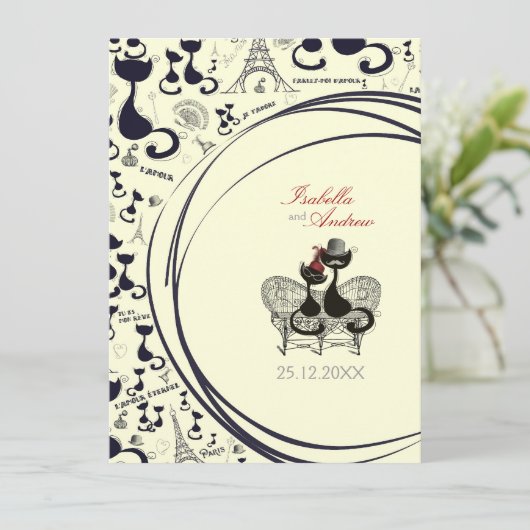 Les Aristochats Noirs - franse passie Kaart (Staand voorkant)