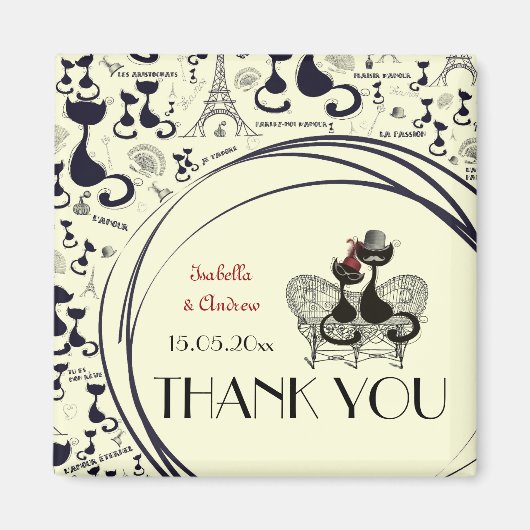 Les Aristochats Noirs - Franse passie Magneet (Voorkant)