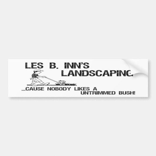Les B Inn's landschapsarchitectuur Bumpersticker (Voorkant)