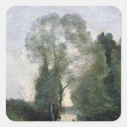 Les Baigneuses Vierkante Sticker (Voorkant)