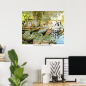 Les bain de la Grenouillere door Claude Monet Poster (Thuiskantoor)