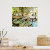 Les bain de la Grenouillere door Claude Monet Poster (Keuken)
