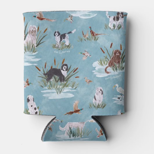 LES BARBETS Blauwe blikjeskoeler (Voorkant)