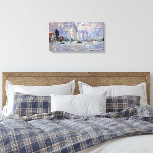 les Barques van Claude Monet Canvas Afdruk (Insitu (Slaapkamer))
