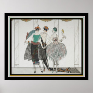 "Les Belles Sauvagettes" Art Deco 16x20 Poster
