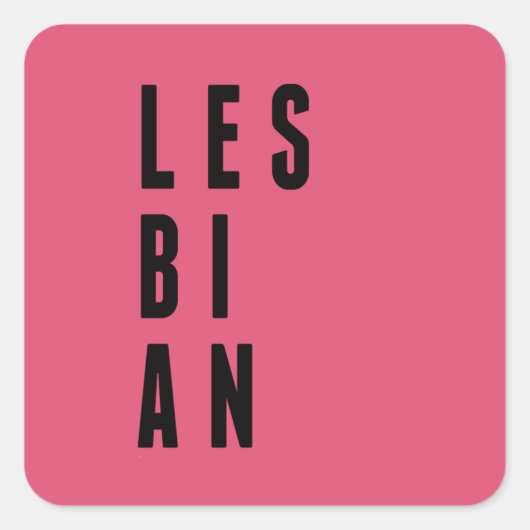 LES-BI-AN T-shirt Vierkante Sticker (Voorkant)