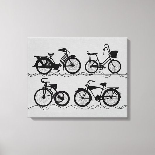 Les Bicyclettes Canvas Afdruk (Voorkant)