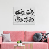 Les Bicyclettes Canvas Afdruk (Insitu (Woonkamer))