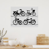 Les Bicyclettes Poster (Keuken)