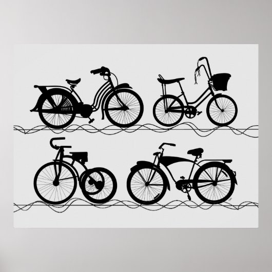Les Bicyclettes Poster (Voorkant)